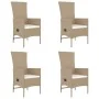 Set comedor de jardín 5 pzas con cojines ratán sintético beige by , Garden sets - Ref: Foro24-3157568, Price: 533,88 €, Disco...