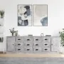 Aparadores 3 piezas madera contrachapada gris hormigón by , Sideboards - Ref: Foro24-3185291, Price: 316,62 €, Discount: %