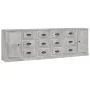 Aparadores 3 piezas madera contrachapada gris hormigón by , Sideboards - Ref: Foro24-3185291, Price: 316,62 €, Discount: %