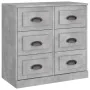 Aparadores 3 piezas madera contrachapada gris hormigón by , Sideboards - Ref: Foro24-3185291, Price: 316,62 €, Discount: %