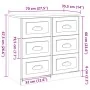 Aparadores 3 piezas madera contrachapada gris hormigón by , Sideboards - Ref: Foro24-3185291, Price: 316,62 €, Discount: %