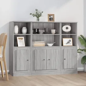Aparador alto 3 piezas madera contrachapada gris Sonoma von , Sideboards - Ref: Foro24-3185309, Preis: 205,91 €, Rabatt: %