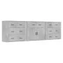 Aparadores 3 piezas madera contrachapada gris hormigón by , Sideboards - Ref: Foro24-3185427, Price: 273,67 €, Discount: %