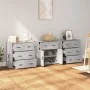 Aparadores 3 piezas madera contrachapada gris hormigón by , Sideboards - Ref: Foro24-3185427, Price: 273,67 €, Discount: %