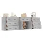 Aparadores 3 piezas madera contrachapada gris hormigón by , Sideboards - Ref: Foro24-3185427, Price: 273,67 €, Discount: %