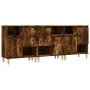 Aparadores 3 uds madera contrachapada roble ahumado 60x35x70 cm by , Sideboards - Ref: Foro24-3185740, Price: 201,84 €, Disco...