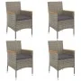 Set comedor de jardín 5 piezas con cojines ratán sintético gris von , Gartensets - Ref: Foro24-3187366, Preis: 454,22 €, Raba...