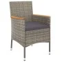 Set comedor de jardín 5 piezas con cojines ratán sintético gris von , Gartensets - Ref: Foro24-3187366, Preis: 454,22 €, Raba...