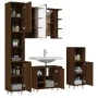 Set de muebles de baño 4 pzas madera contrachapada marrón roble de , Muebles de baño - Ref: Foro24-3187614, Precio: 238,50 €,...