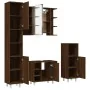 Set de muebles de baño 4 pzas madera contrachapada marrón roble de , Muebles de baño - Ref: Foro24-3187614, Precio: 238,50 €,...