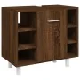 Set de muebles de baño 4 pzas madera contrachapada marrón roble de , Muebles de baño - Ref: Foro24-3187614, Precio: 238,50 €,...