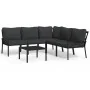 Juego de muebles de jardín 6 piezas acero con cojines gris de , Conjuntos de jardín - Ref: Foro24-3187952, Precio: 563,10 €, ...