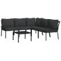 Juego de muebles de jardín 6 piezas acero con cojines gris de , Conjuntos de jardín - Ref: Foro24-3187952, Precio: 563,10 €, ...