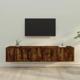 Set de muebles de TV 4 pzas madera contrachapada roble ahumado von , TV-Möbel - Ref: Foro24-3188435, Preis: 120,46 €, Rabatt: %