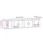 Set de muebles de TV 4 pzas madera contrachapada roble ahumado von , TV-Möbel - Ref: Foro24-3188435, Preis: 120,46 €, Rabatt: %
