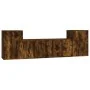 Set de muebles de TV 4 pzas madera contrachapada roble ahumado by , TV Furniture - Ref: Foro24-3188547, Price: 142,76 €, Disc...