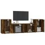 Set de muebles de TV 4 pzas madera contrachapada roble ahumado by , TV Furniture - Ref: Foro24-3188547, Price: 142,76 €, Disc...