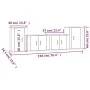 Set de muebles de TV 4 pzas madera contrachapada roble ahumado by , TV Furniture - Ref: Foro24-3188547, Price: 142,76 €, Disc...