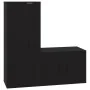 Set de muebles para TV 2 piezas madera contrachapada negro de , Muebles TV - Ref: Foro24-3188719, Precio: 102,32 €, Descuento: %
