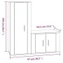 Set de muebles para TV 2 piezas madera contrachapada negro de , Muebles TV - Ref: Foro24-3188719, Precio: 102,32 €, Descuento: %