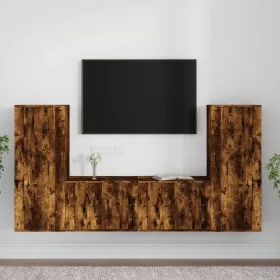 Set de muebles de TV 4 pzas madera contrachapada roble ahumado von , TV-Möbel - Ref: Foro24-3188771, Preis: 175,70 €, Rabatt: %
