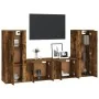 Set de muebles de TV 4 pzas madera contrachapada roble ahumado de , Muebles TV - Ref: Foro24-3188771, Precio: 175,44 €, Descu...