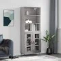 Aparador alto madera contrachapada gris sonoma 69,5x34x180 cm von , Sideboards - Ref: Foro24-3189291, Preis: 140,66 €, Rabatt: %