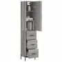 Aparador alto madera contrachapada gris Sonoma 34,5x34x180 cm by , Sideboards - Ref: Foro24-3198863, Price: 124,21 €, Discoun...