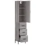Aparador alto madera contrachapada gris Sonoma 34,5x34x180 cm by , Sideboards - Ref: Foro24-3198863, Price: 124,21 €, Discoun...