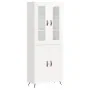 Aparador alto madera contrachapada blanco brillo 69,5x34x180 cm de , Aparadores - Ref: Foro24-3198187, Precio: 163,11 €, Desc...