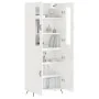 Aparador alto madera contrachapada blanco brillo 69,5x34x180 cm de , Aparadores - Ref: Foro24-3198187, Precio: 163,11 €, Desc...