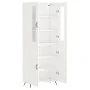 Aparador alto madera contrachapada blanco brillo 69,5x34x180 cm de , Aparadores - Ref: Foro24-3198187, Precio: 163,11 €, Desc...