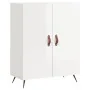 Aparador alto madera contrachapada blanco brillo 69,5x34x180 cm de , Aparadores - Ref: Foro24-3198187, Precio: 163,11 €, Desc...