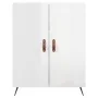 Aparador alto madera contrachapada blanco brillo 69,5x34x180 cm de , Aparadores - Ref: Foro24-3198187, Precio: 163,11 €, Desc...
