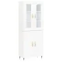 Aparador alto madera contrachapada blanco 69,5x34x180 cm de , Aparadores - Ref: Foro24-3198193, Precio: 164,98 €, Descuento: %