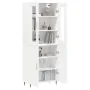 Aparador alto madera contrachapada blanco 69,5x34x180 cm de , Aparadores - Ref: Foro24-3198193, Precio: 164,98 €, Descuento: %