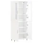 Aparador alto madera contrachapada blanco 69,5x34x180 cm de , Aparadores - Ref: Foro24-3198193, Precio: 164,98 €, Descuento: %