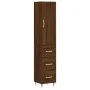 Aparador alto madera contrachapada roble marrón 34,5x34x180 cm by , Sideboards - Ref: Foro24-3198840, Price: 110,87 €, Discou...