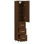 Aparador alto madera contrachapada roble marrón 34,5x34x180 cm by , Sideboards - Ref: Foro24-3198840, Price: 110,87 €, Discou...