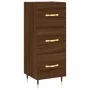 Aparador alto madera contrachapada roble marrón 34,5x34x180 cm by , Sideboards - Ref: Foro24-3198840, Price: 110,87 €, Discou...