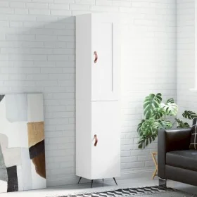 Aparador alto madera contrachapada blanco 34,5x34x180 cm von , Sideboards - Ref: Foro24-3200105, Preis: 105,35 €, Rabatt: %