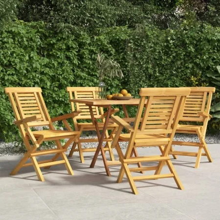 Sillas de jardín plegables 4 uds madera maciza teca 56x63x90 cm de , Sillas de jardín - Ref: Foro24-3155049, Precio: 363,67 €...