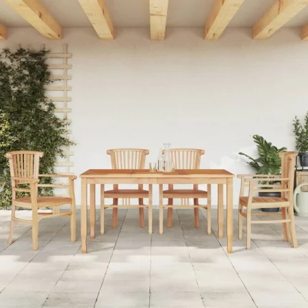 Juego de comedor para jardín 5 piezas madera maciza de teca de , Conjuntos de jardín - Ref: Foro24-3155773, Precio: 662,21 €,...