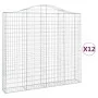 Cestas de gaviones 12 uds forma de arco hierro 200x30x180/200cm by , Pots and planters - Ref: Foro24-3145524, Price: 1,00 €, ...