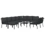 Juego de muebles de jardín 11 pzas acero con cojines gris von , Gartensets - Ref: Foro24-3187946, Preis: 1,00 €, Rabatt: %