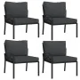 Juego de muebles de jardín 11 pzas acero con cojines gris von , Gartensets - Ref: Foro24-3187946, Preis: 1,00 €, Rabatt: %