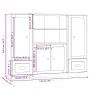Aparador alto 3 piezas madera contrachapada roble ahumado de , Aparadores - Ref: Foro24-3185316, Precio: 214,21 €, Descuento: %