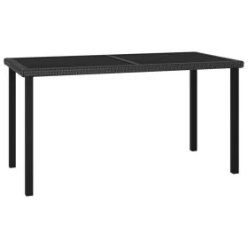 Mesa de comedor para jardín ratán sintético negro 140x70x73 cm by , Garden tables - Ref: Foro24-315115, Price: 157,83 €, Disc...