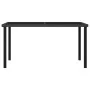 Mesa de comedor para jardín ratán sintético negro 140x70x73 cm de , Mesas de jardín - Ref: Foro24-315115, Precio: 157,83 €, D...