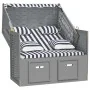 Silla Strandkorb con cojines ratán sintético madera azul blanco by , Loungers - Ref: Foro24-318660, Price: 295,37 €, Discount: %